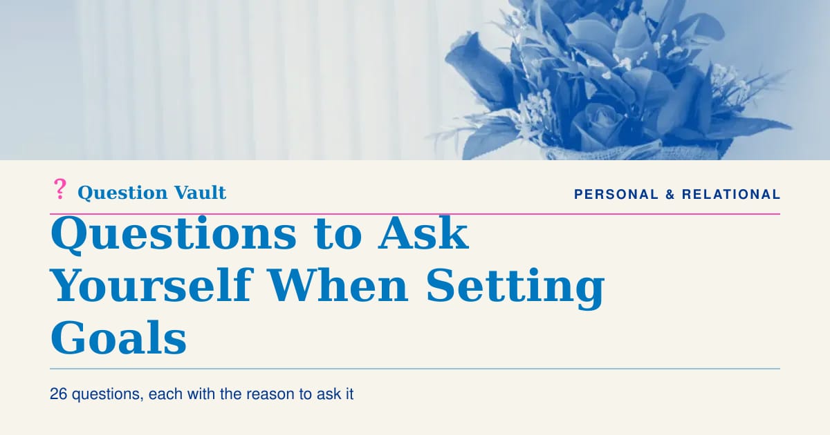 Setting Question Questions to Ask Yourself When Setting Goals